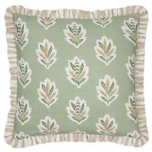 Sanderson Sessile Leaf Ruffle Cushion